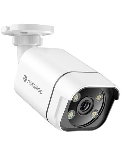 迅速に発送 500万画素 防犯カメラ 屋外 POE給電 増設用監視カメラ AI人物検知 フルカラー映像 人感センサー発光 暗視撮影 録音 音声通話 屋外監視カメラ 常時録画 IP 66防水防塵 動体検知 POE防犯カメラセットに増設用 単独使