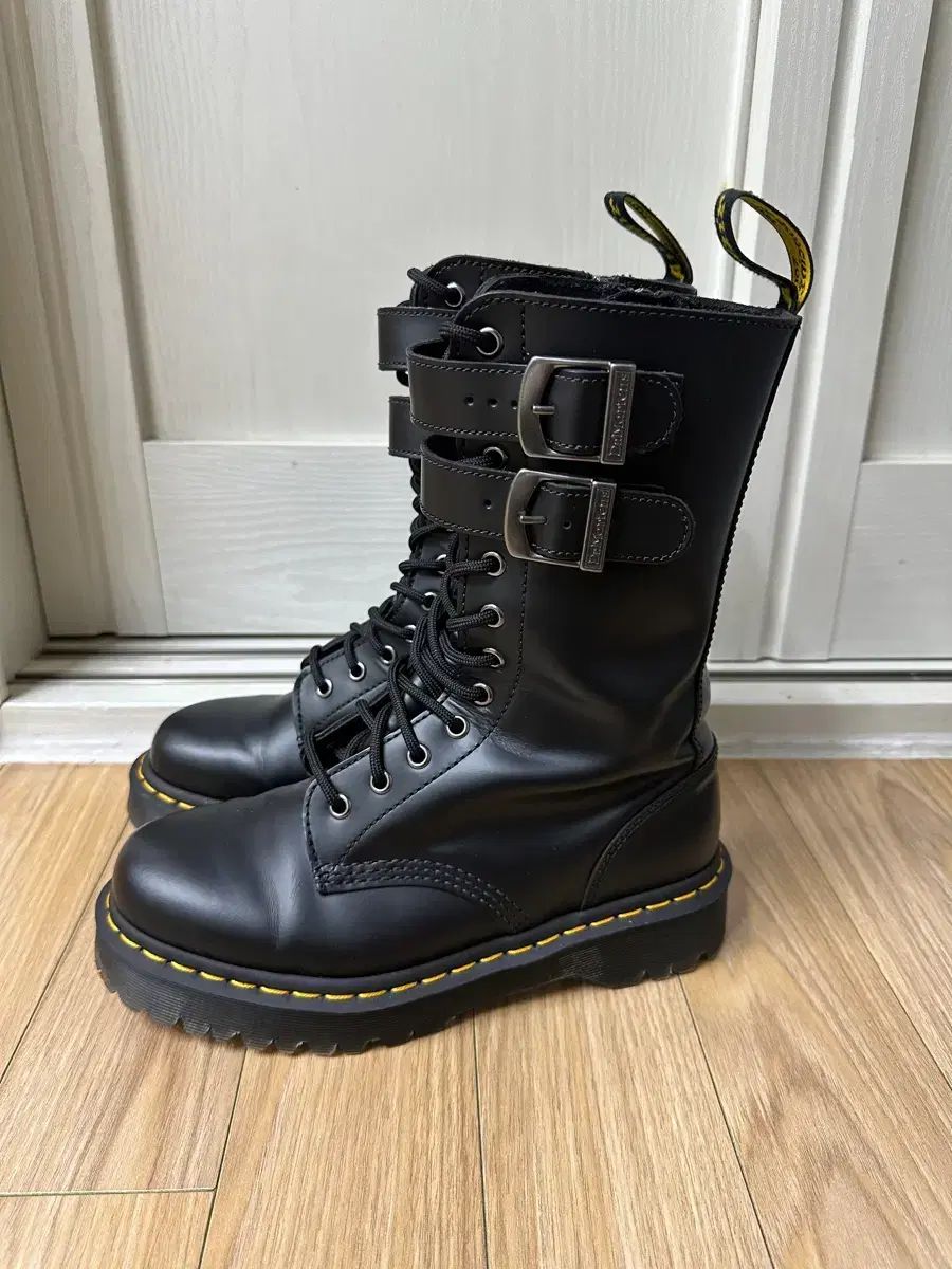 DR MARTENS ドクターマーチン ミドル ロングブーツ ベルト デザインテープ ヴィンテージ ウォーカーブーツ UK 6
