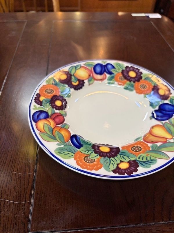 廃盤 ロイヤルコペンハーゲン デンマーク製 ゴールデンサマー 約25 cm プレート 大皿 丸皿 Royal Copenhagen G en Summer フルーツ 花 フラワー 北欧 CA 0302 1