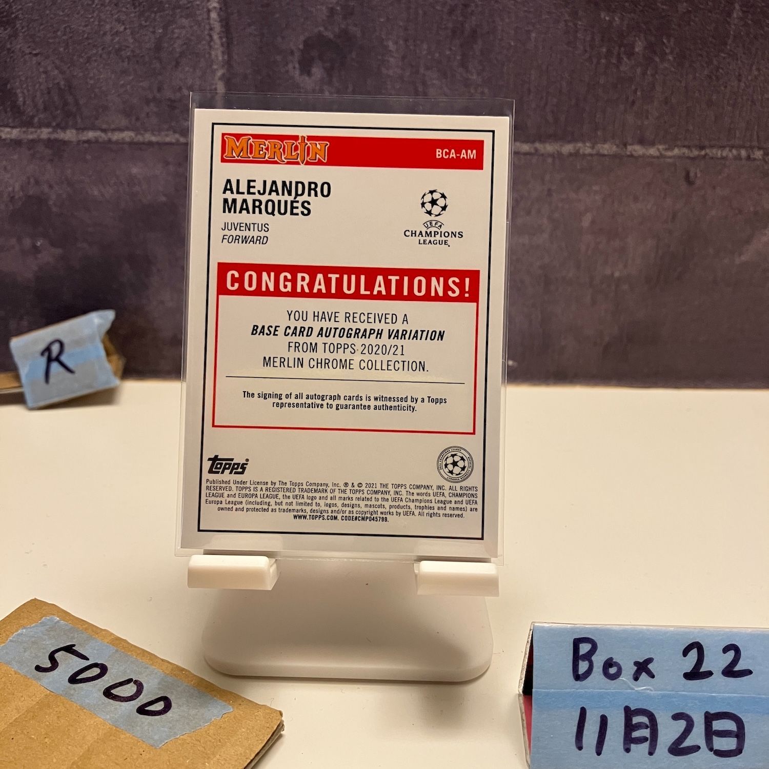 世界100枚限定！Topps Merlin NEDVED 直筆サインカード 世界100枚限定！Topps Merlin NEDVED 直筆サインカード 世界100枚限定