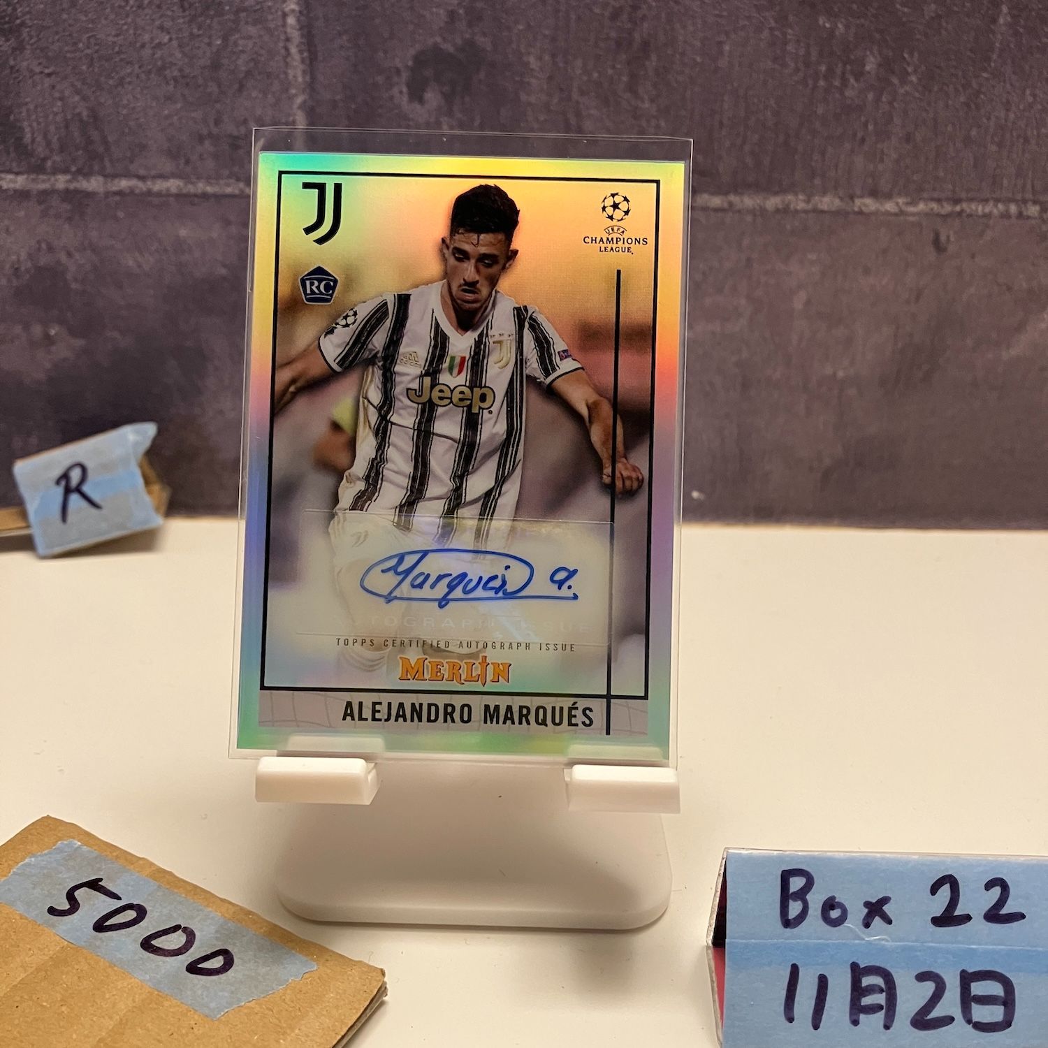 2020-21 Topps Merlin Alejandro Marques 直筆サインカード Juventus