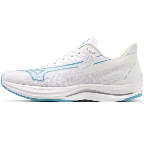 ミズノ ランニングシューズ ウエーブリベリオン ソニック ホワイト ブルー 25 5 cm 3 E