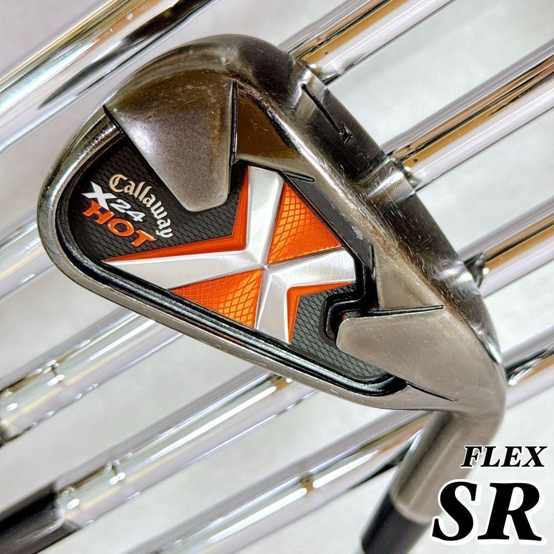 Callaway キャロウェイ X24 HOT アイアン 6本セットFLUX S Callaway X-24 HOT キャロウェイ X24HOT アイアンセット 6本 スチール