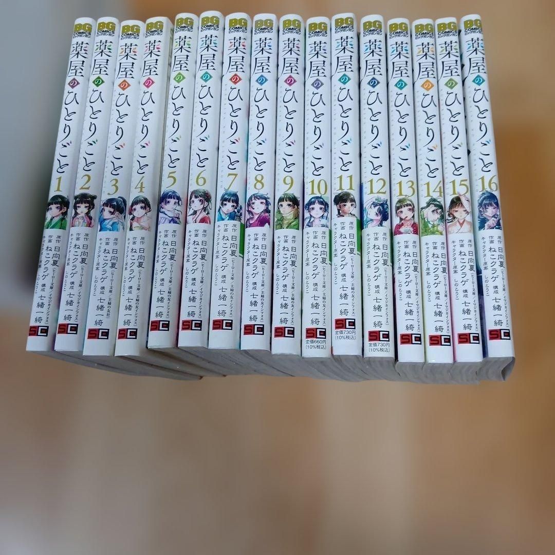 薬屋のひとりごと 日向夏 ねこクラゲ 七緒一綺 しのとうこ １～16巻セット
