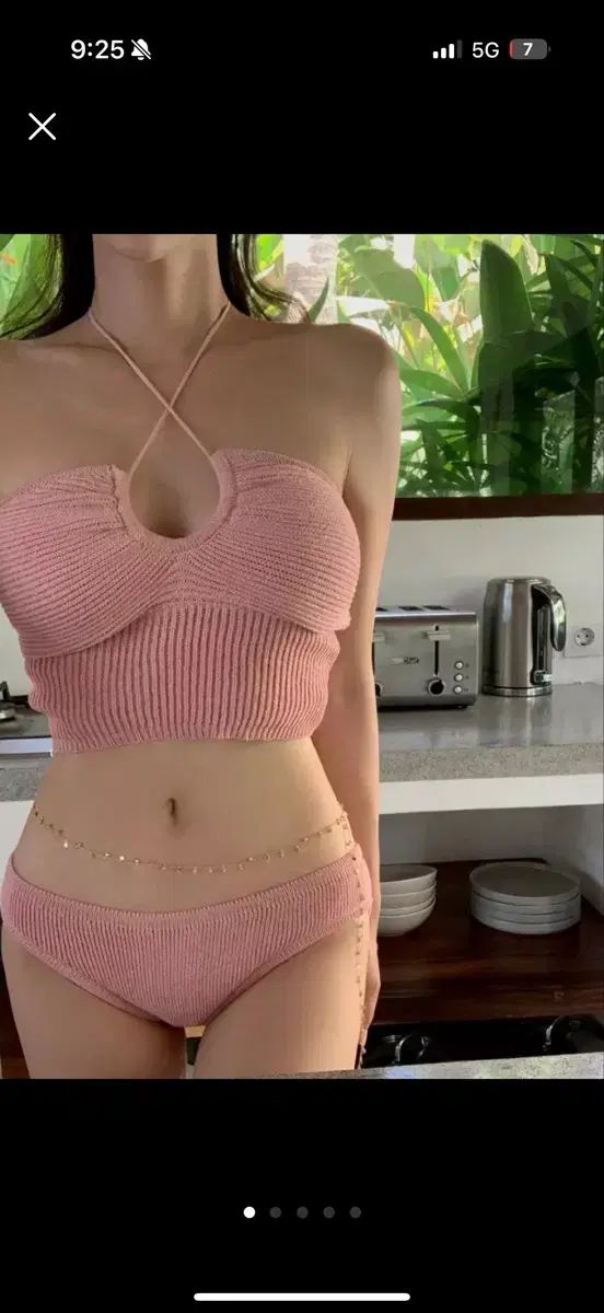 モコブリング ニット ビキニ ピンク