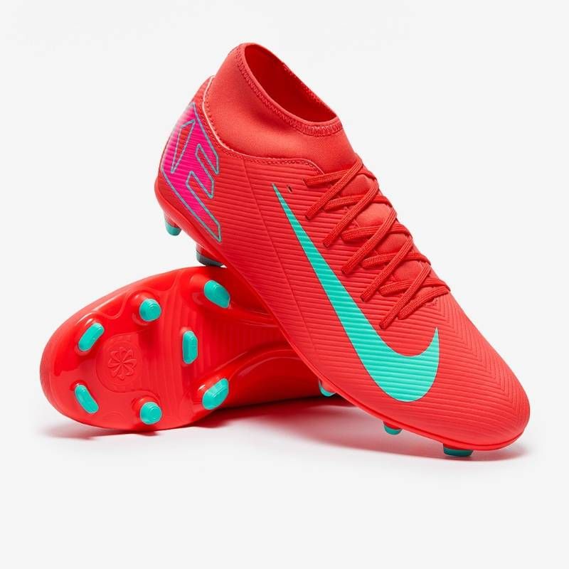 匿名配送 Nike サッカー スパイク Mercurial Superfly 10 Club FG MG 赤 オレンジ