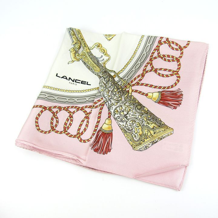 ランセル スカーフ 馬具 タッセル 総柄 シルク ブランド レディース