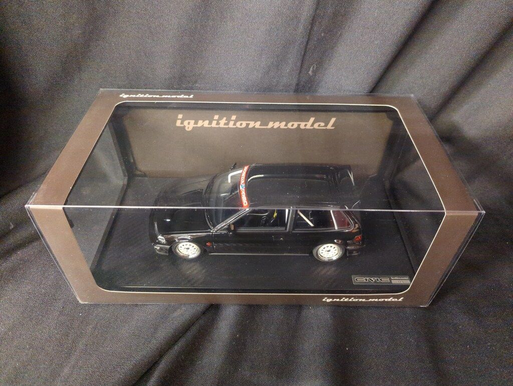 ignition model 1 18 Honda CIVIC EF 9 SiR Black Weds Type Wheel IG 1290