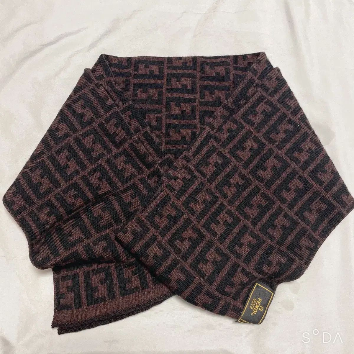 FENDI フェンディ FF ロゴ マフラー ブラウン - メルカリ