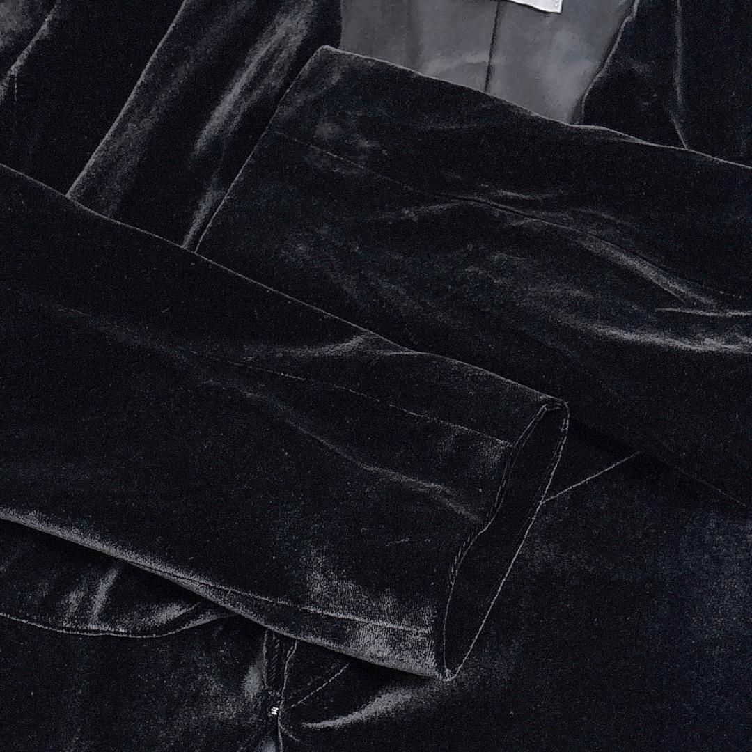 美品】 Theory luxe ベロアジャケット 40 ブラック 無地 - メルカリ