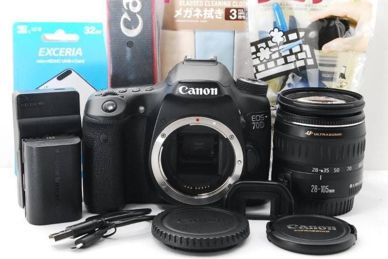 Canon EOS 70 D スマホ転送機能搭載 近～中望遠レンズ付き♪ 171ｋ3130