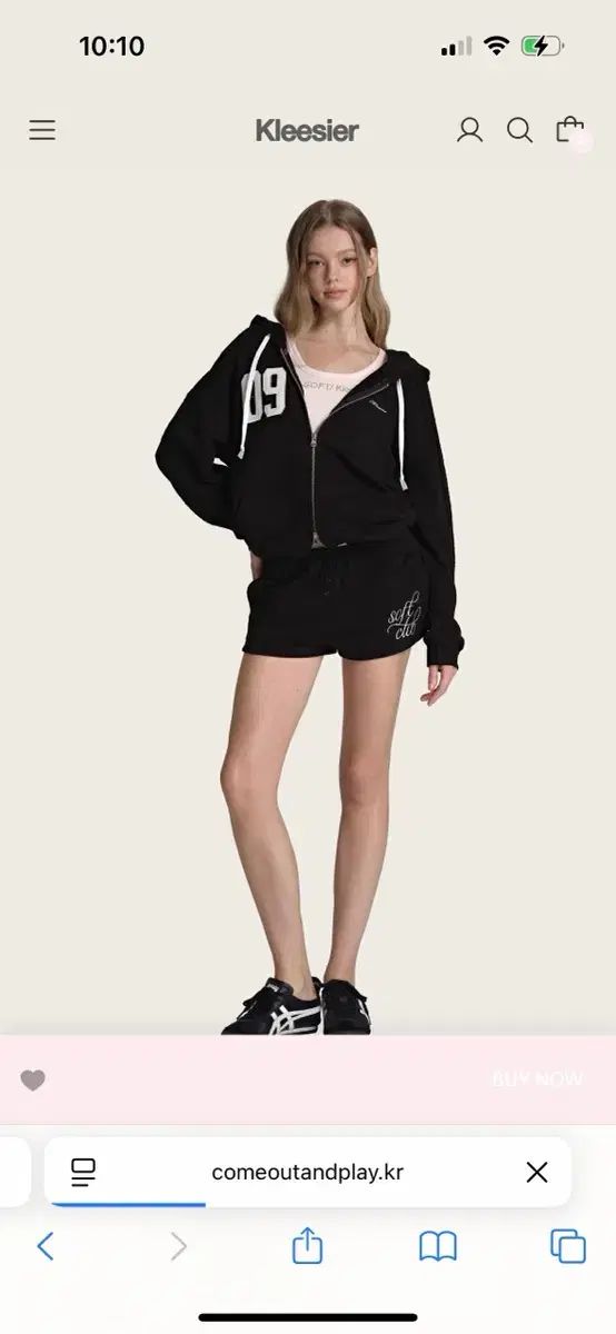 クリーシエ Kleesier 09 ナンバリング 黒 フードジップアップ