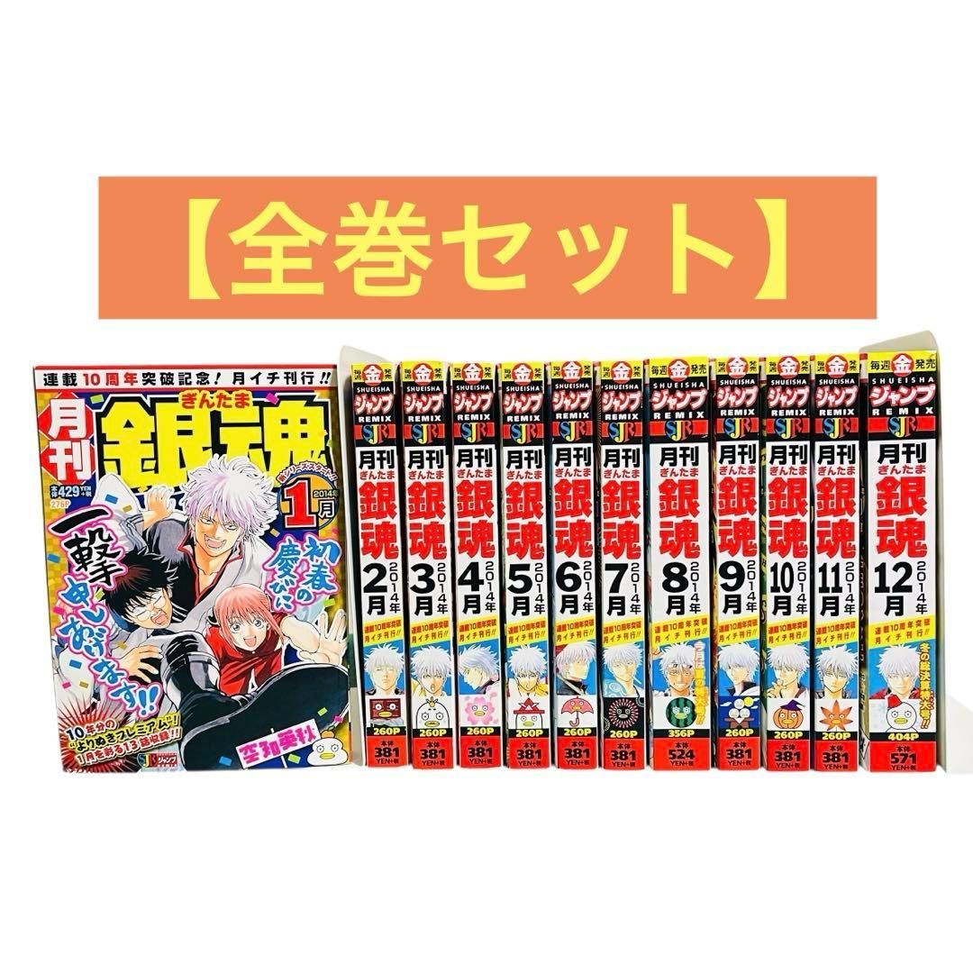 YN-A2118〙 月刊 銀魂 ぎんたま 2014年1月〜12月 12冊 セット ジャンプ