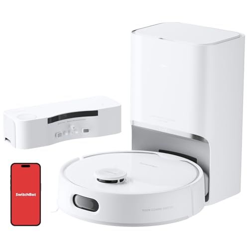 全自動給排水 SwitchBot ロボット掃除機 S 10 走行中のモップ洗浄 水道直結 水交換不要 90日間自動ゴミ収集 水拭き 6500 Pa強力吸引 ローラーモップ モップ乾燥 AI障害物回避 レーダーナビゲーション 禁止エリア 落下防止 スイッ m