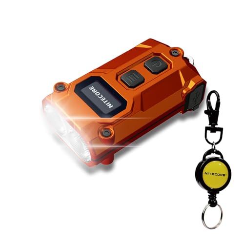 約5 cm 20 gの高性能ライト 〔キーチェーンセット〕 TINI 3 ミニライト キーホルダー USB C充電式 600ルーメン IP 54防水防塵 多機能 小型 懐中電灯 長時間 2年保証 オレンジ m