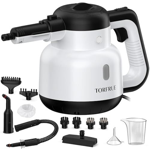 スチームクリーナー スチーム洗浄機連続スチームロック付き 12ピースのアクセサリーセットを備えた 使用時間無制限 加圧高温スチームクリーナー多目的および多面すべての自然で化学薬品を使用しない家庭 キッチン 自動車 用スチームクリーニング カーペット 除菌 m