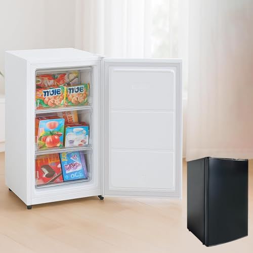 60 L コンパクトでもしっかり冷凍 clasimple 冷凍庫 3段 小型 家庭用 静音 ノンフロン コンパクト 前開き 温度調節7段階 ホワイト m