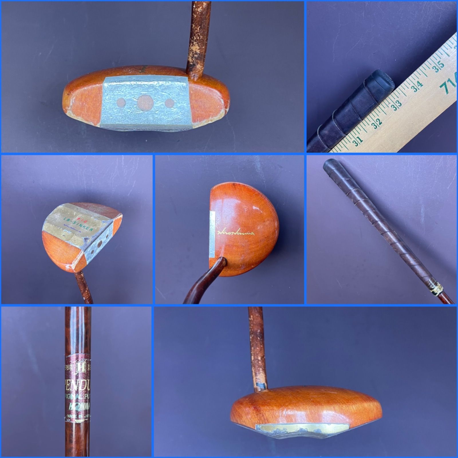 お年玉 57 0401 024 本間 ホンマ パター み 木製パター BIG LB SINKER 33 5インチ