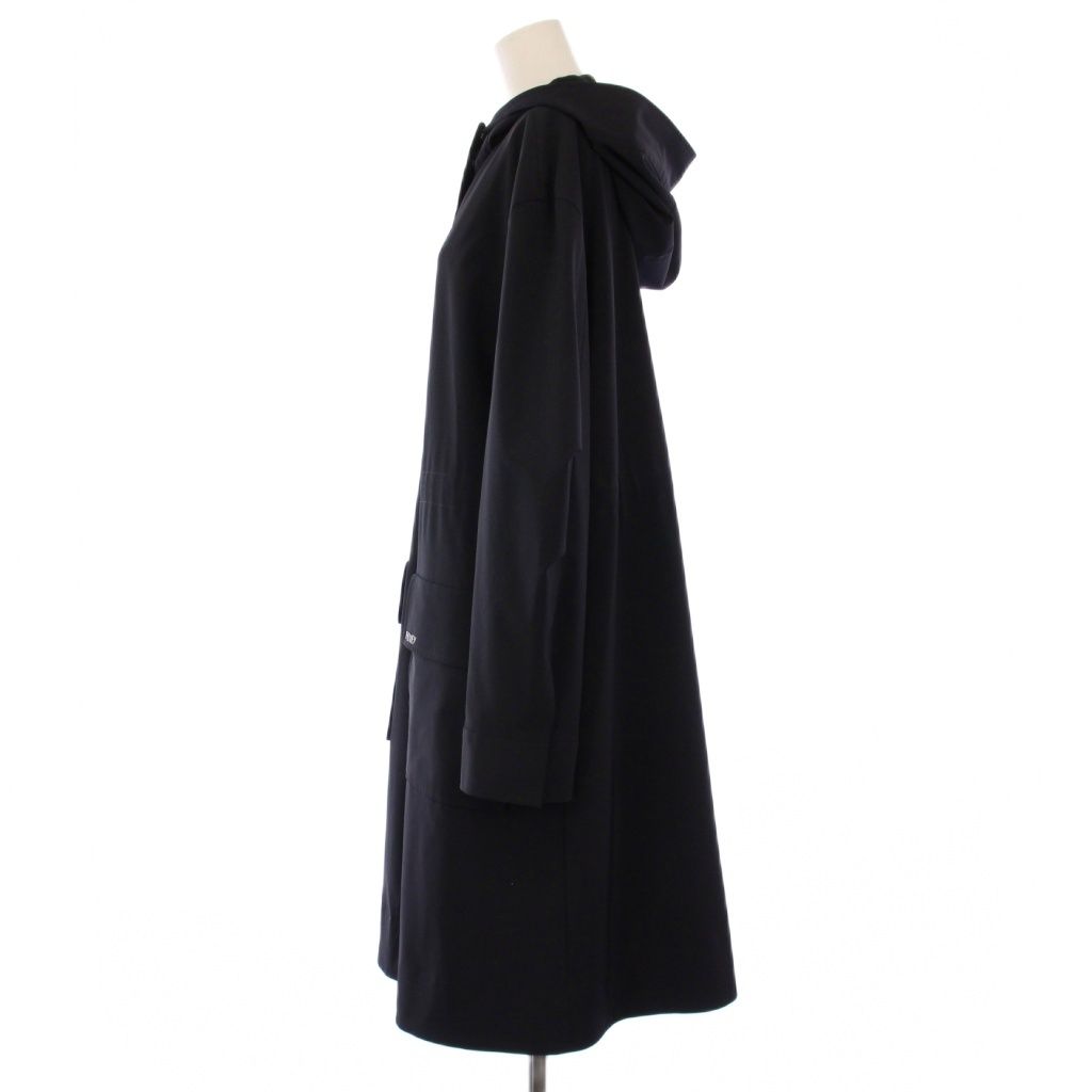 フォクシーニューヨーク FOXEY YORK RAINY PARKA レイニーパーカー フーディコート レインコート ロング 38 黒 39361 KH