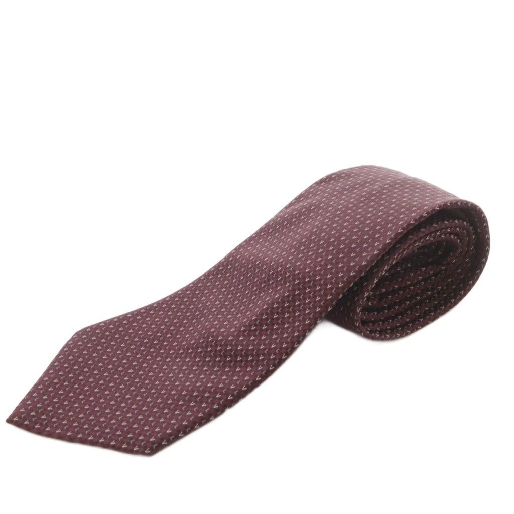 ルイヴィトン LOUIS VUITTON LVロゴ ネクタイ エンジ