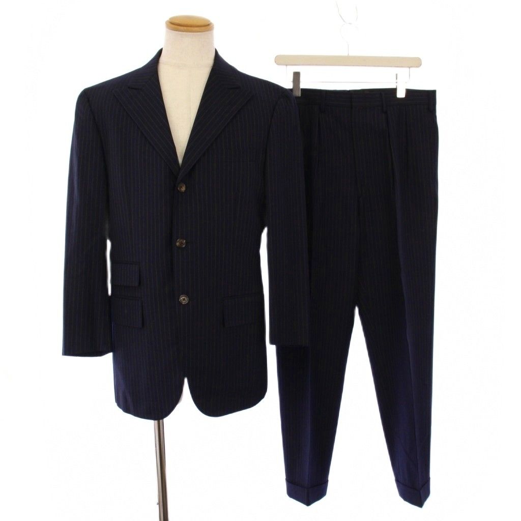 ポロ バイ ラルフローレン Polo by Ralph Lauren シングルスーツ ストライプ柄 ネイビー