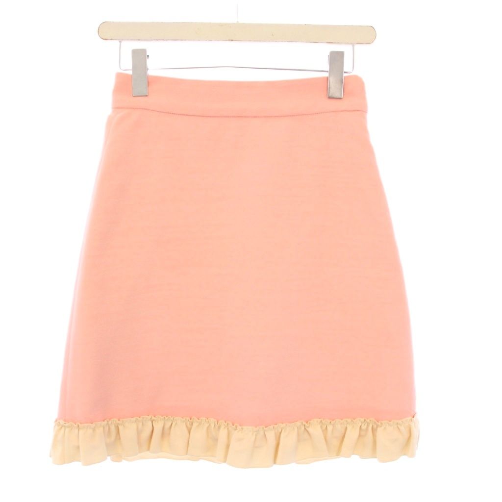 グッチ GUCCI タイトスカート ひざ丈 フリル ピンク KH
