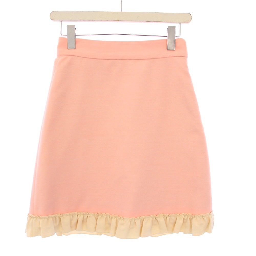 グッチ GUCCI タイトスカート ひざ丈 フリル ピンク 38453896 /KH  
