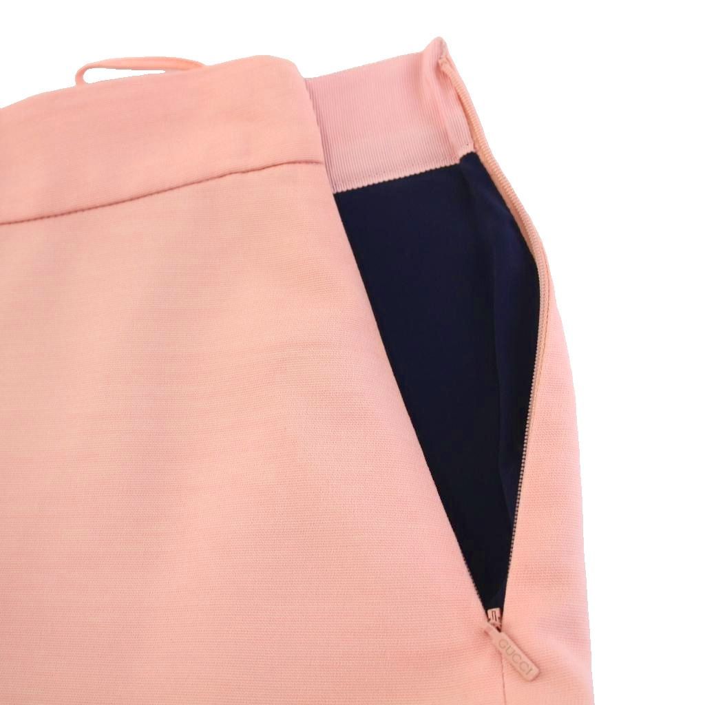 グッチ GUCCI タイトスカート ひざ丈 フリル ピンク 38453896 /KH  