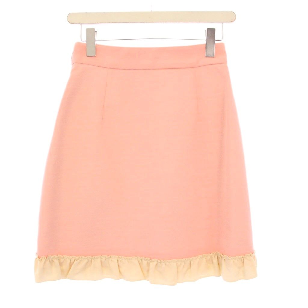 グッチ GUCCI タイトスカート ひざ丈 フリル ピンク 38453896 /KH