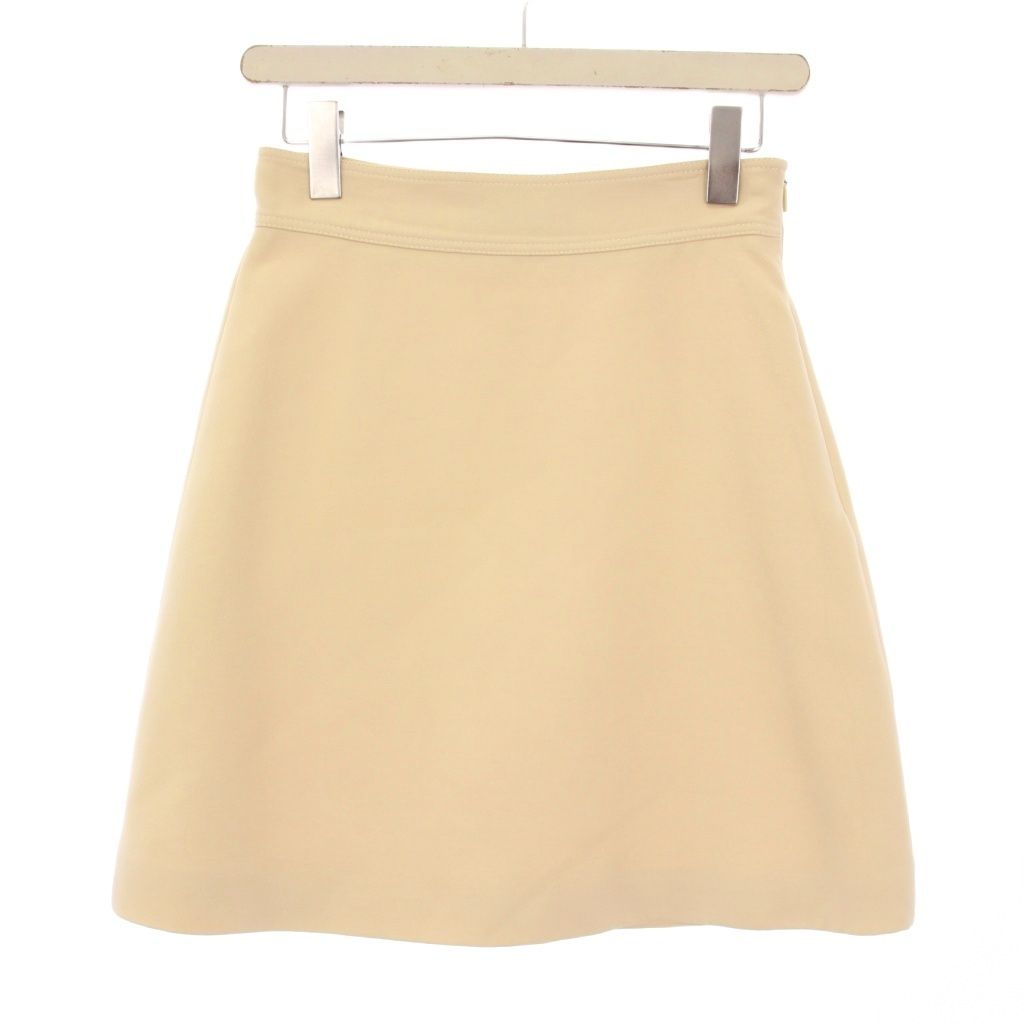 グッチ GUCCI 台形スカート ひざ丈 シルク混 38 アイボリー 436198 KH