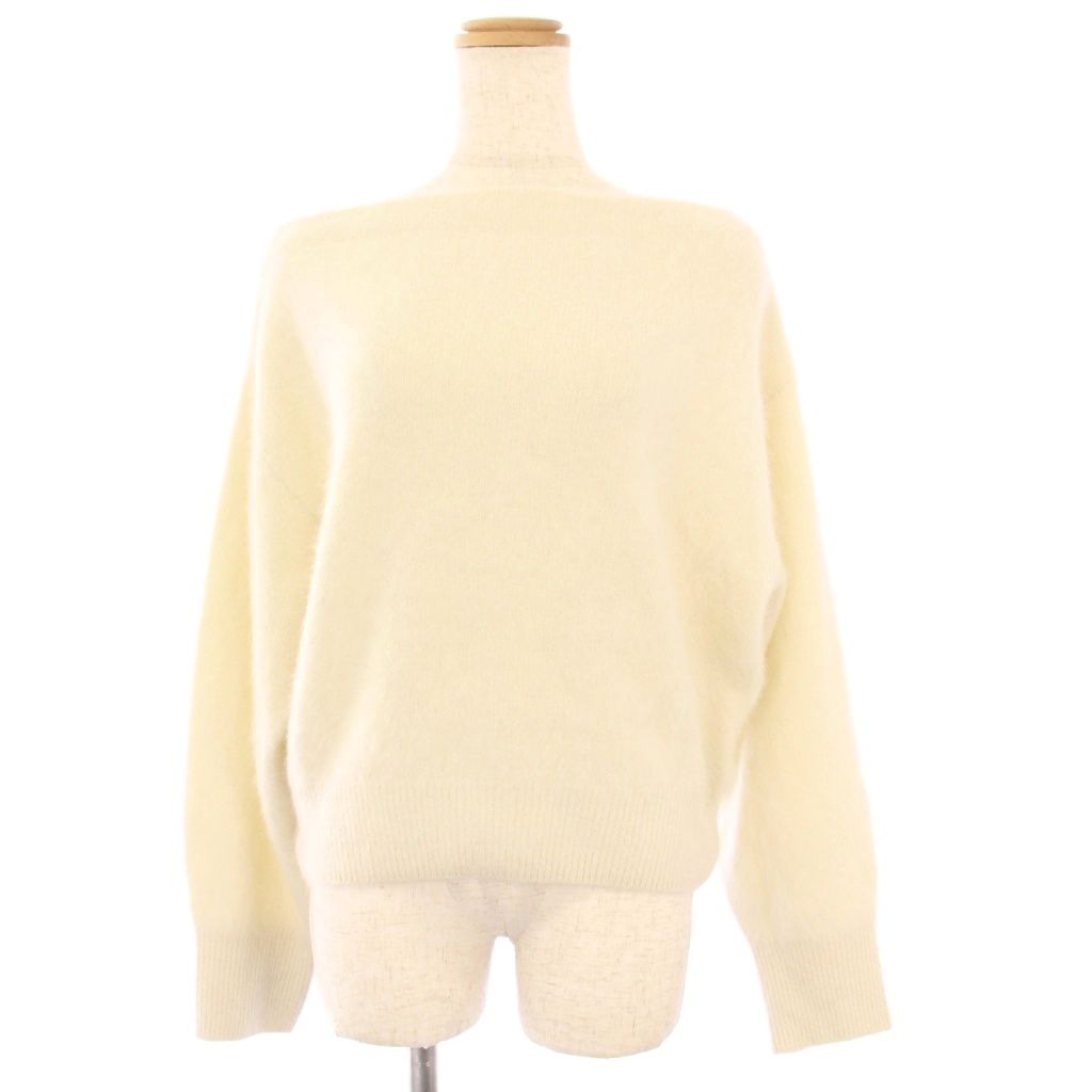 フレイアイディー FRAY I D 25 AW フォックス カシミア オフショルニット セーター 長袖 F 白 KH