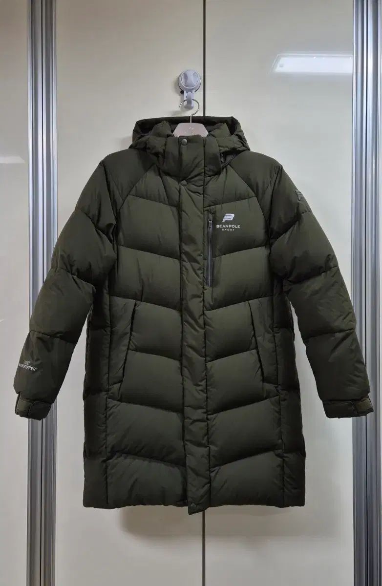 BEAN POLE スポーツ ゴア WIND AND WISH スタータープ グース ダウンジャケット ロング丈 ダウン メンズ 100 サイズ 国防色