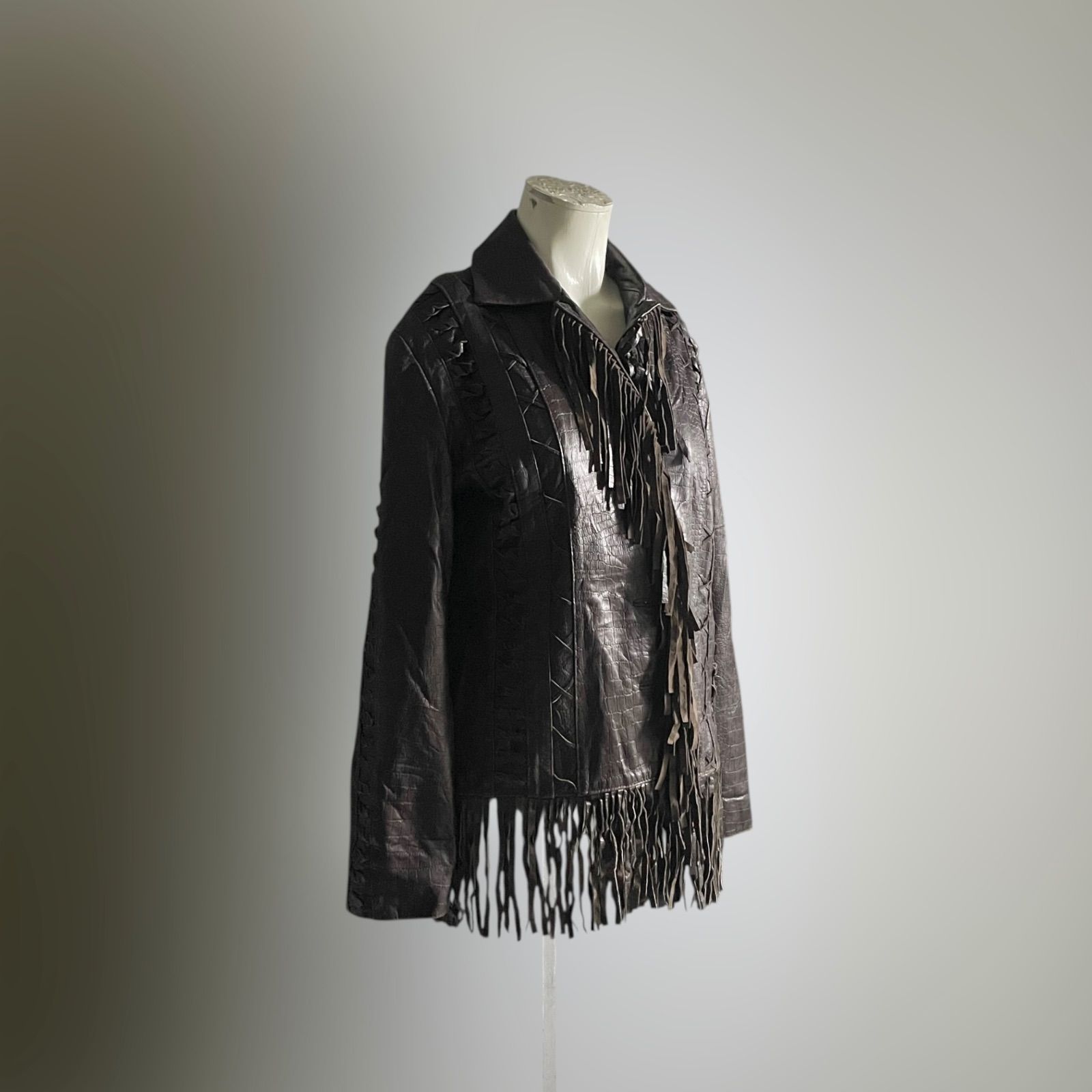 ヴィンテージ ウエスタンレザージャケット USA 90s レザージャケット ヴィンテージ フリンジ ライダース