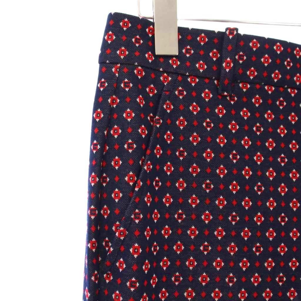  グッチ GUCCI ジオメトリックGパターン総柄フ パンツ 36 紺 583647 KH その他 パンツ