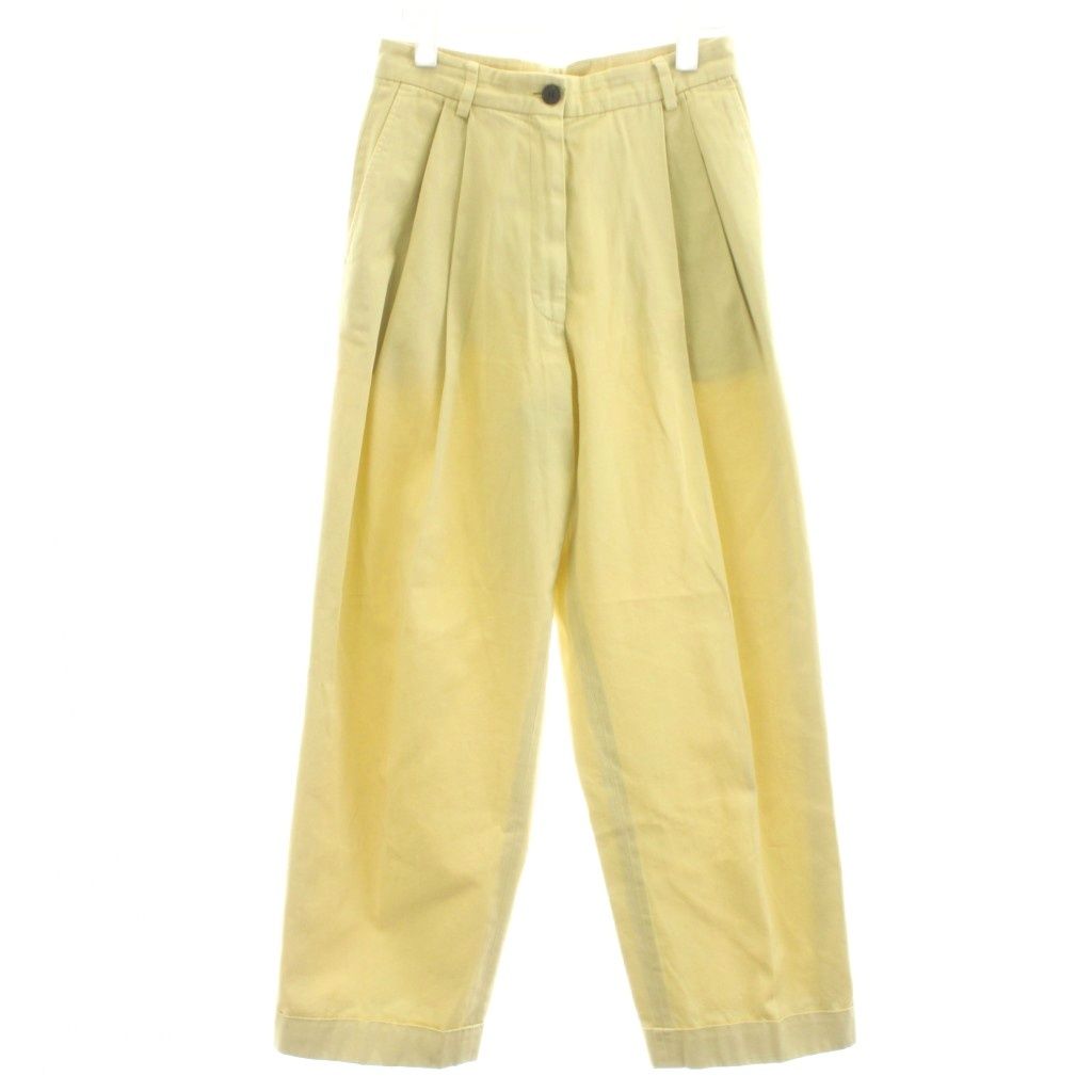 ドリスヴァンノッテン DRIES VAN NOTEN パンツ スラックス コットン 34 黄緑 2143810 AN 51