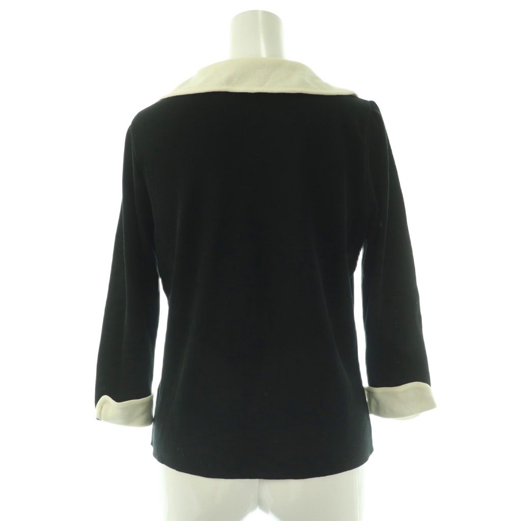 M'S GRACY エムズグレイシー バイカラー 襟付き カットソー ブラウス エムズグレイシー M'S GRACY 丸襟 バイカラーニット カットソー 七分袖