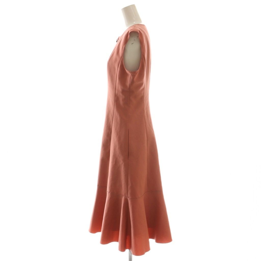 ルネ Rene ワンピース 36 サーモンピンク ノースリーブ ラウンドネック