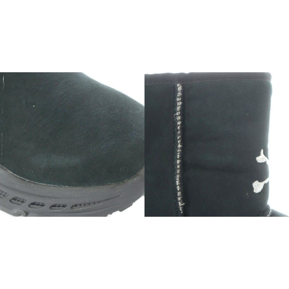  アグ オーストラリア UGG australia マスターマインド WORLD ムートンブーツ ショート 厚底 スカル＆ボーンズ 27 cm 黒 ブラック RI OS ブーツ 革靴 靴