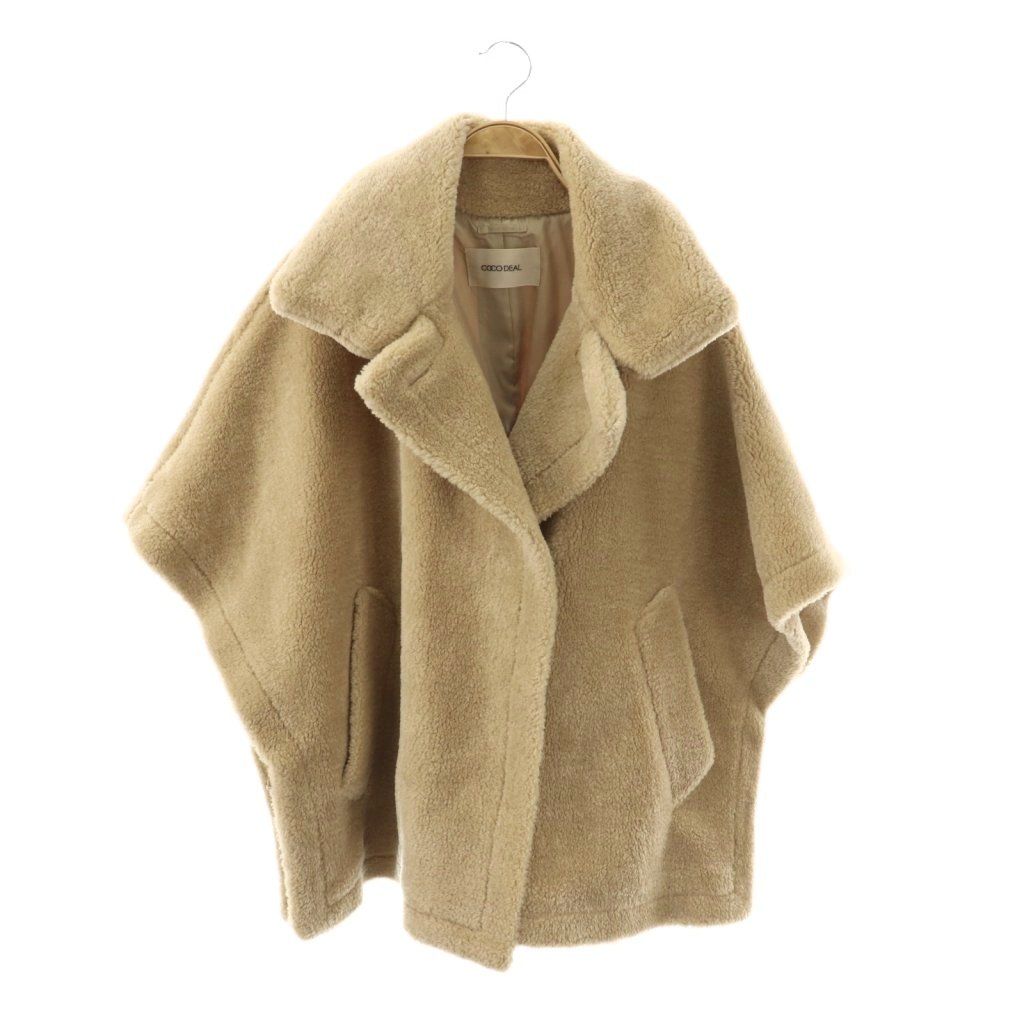ココディール COCO DEAL 23AW ボアケープコート 1 ベージュ /DO □OS