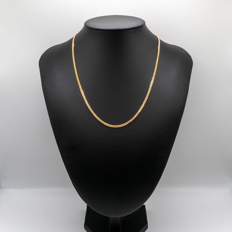 仕上げ K 18 18金 喜平ネックレス 6面カットダブル 45 cm 9 1 g 造幣局刻印あり ホールマーク