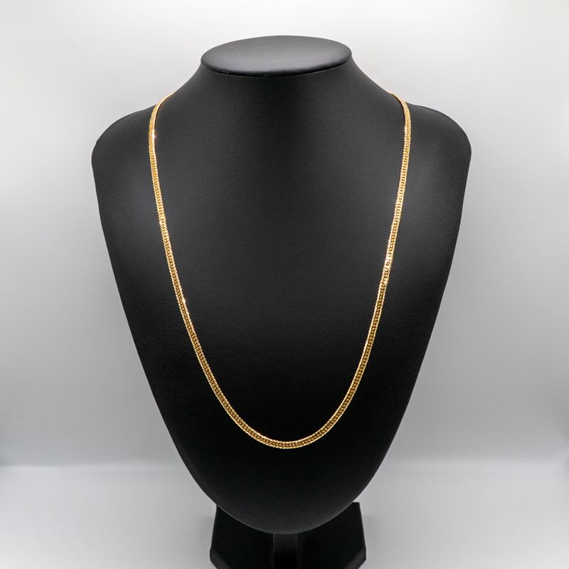 仕上げ K 18 18金 喜平ネックレス 6面カットダブル 60 cm 20 2 g 造幣局刻印あり ホールマーク