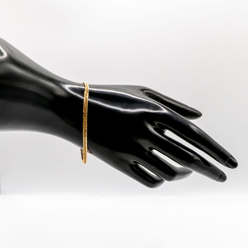 仕上げ K 18 18金 喜平ブレスレット 8面カットトリプル cm 5 g 造幣局刻印あり ホールマーク