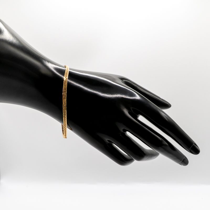 仕上げ K 18 18金 喜平ブレスレット 8面カットトリプル cm 5 1 g 造幣局刻印あり ホールマーク