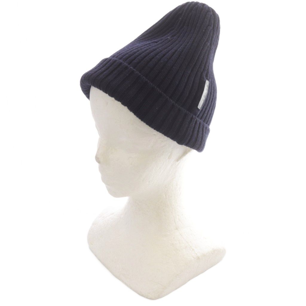 プラダ PRADA ニット帽 帽子 紺 ネイビー - メルカリ