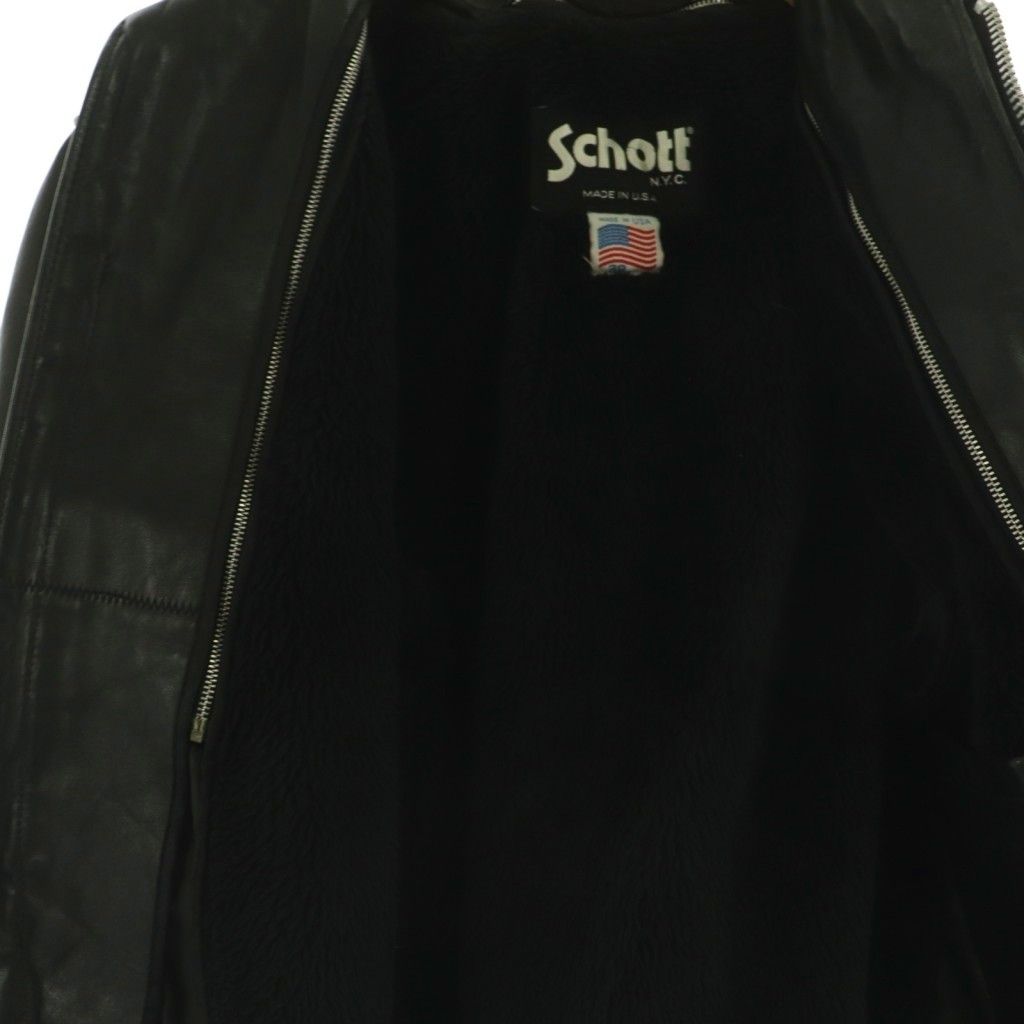 ショット SCHOTT ボアライナー付 アメリカ製 シングルライダース