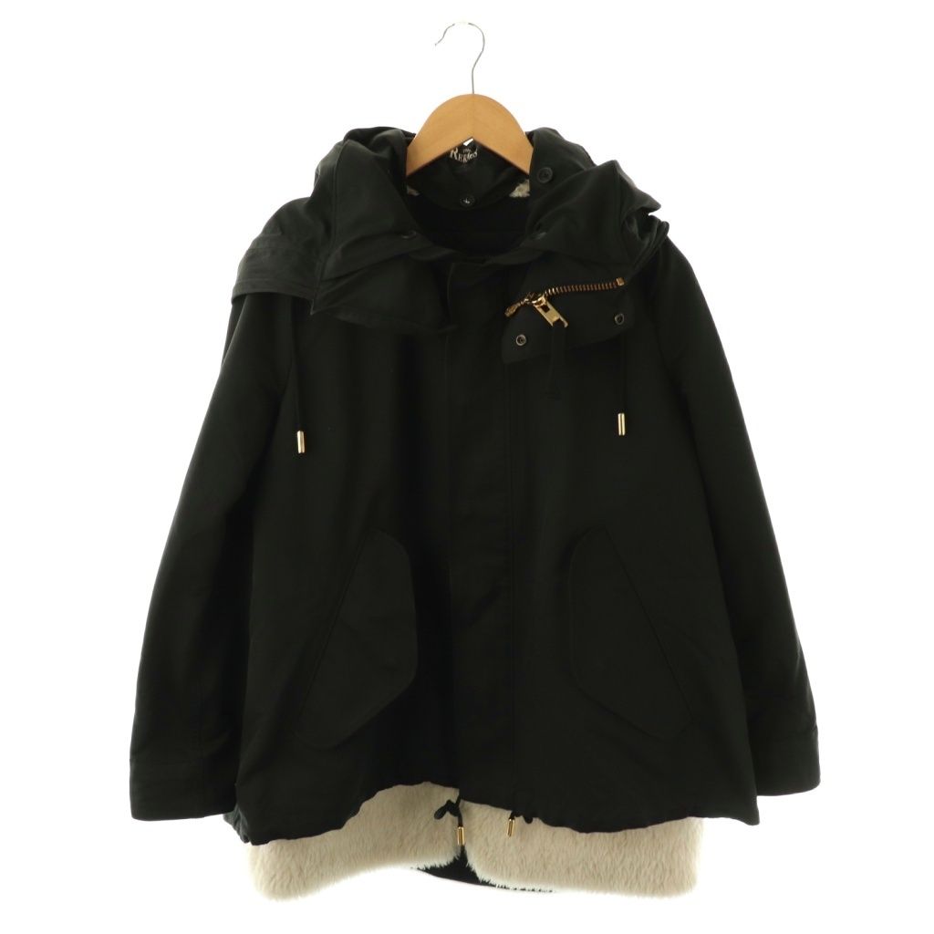 THE RERACS ボア付き ショートモッズコート ベスト ライナー ブラック ザ リラクス THE RERACS M65 ボアライナーベスト付 ショート モッズ