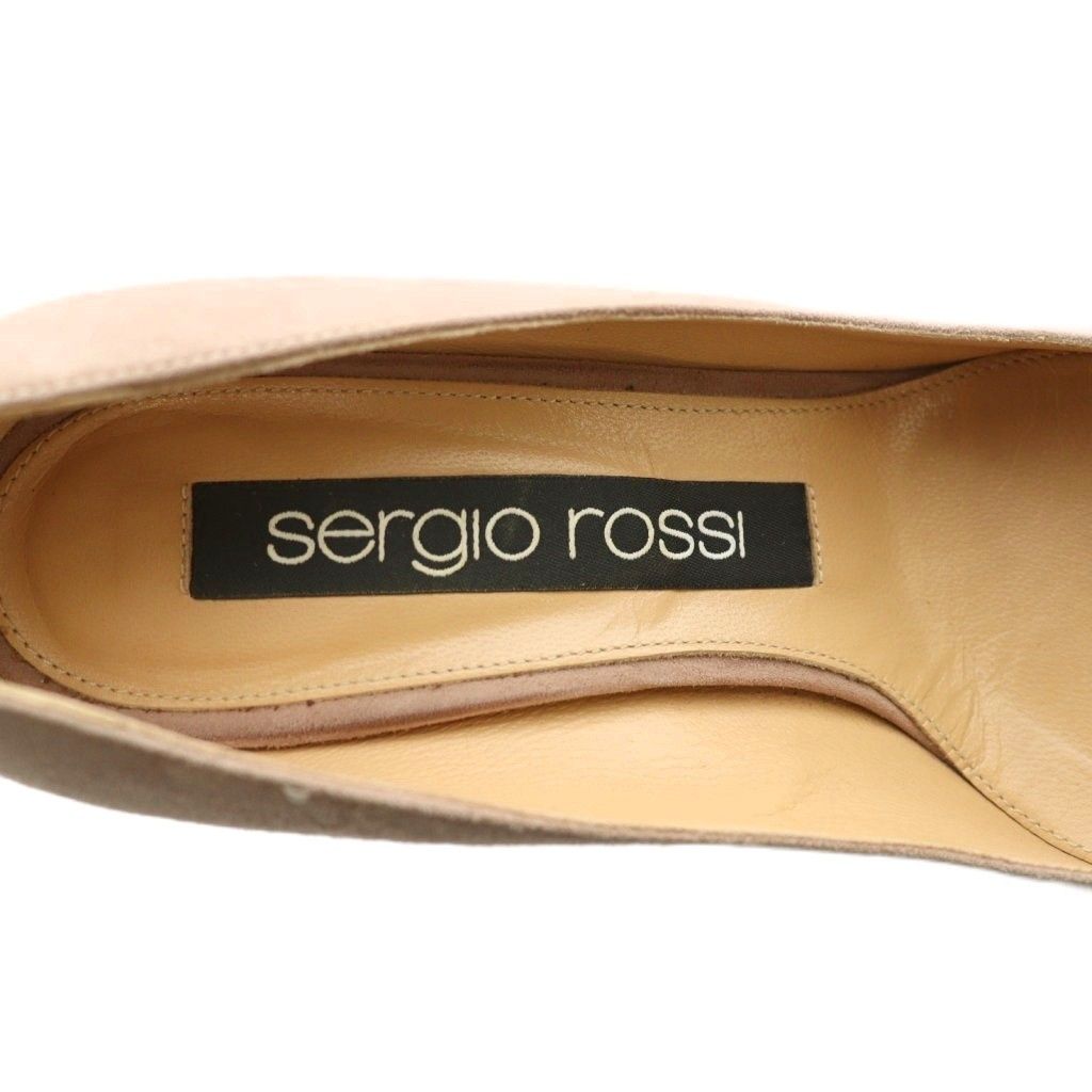 sergio rossi ベージュ 38.5 Sergio Rossi(セルジオ ロッシ)｜SURGE パンプス/ブラック＋アクア