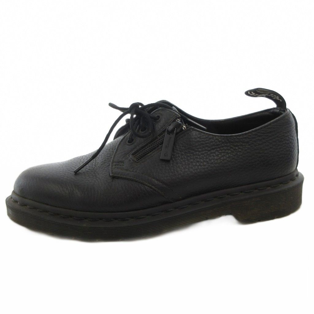 ドクターマーチン DR MARTENS 3ホール レースアップシューズ レザー ジップ 6 黒 ブラック 1461 FF GY 19