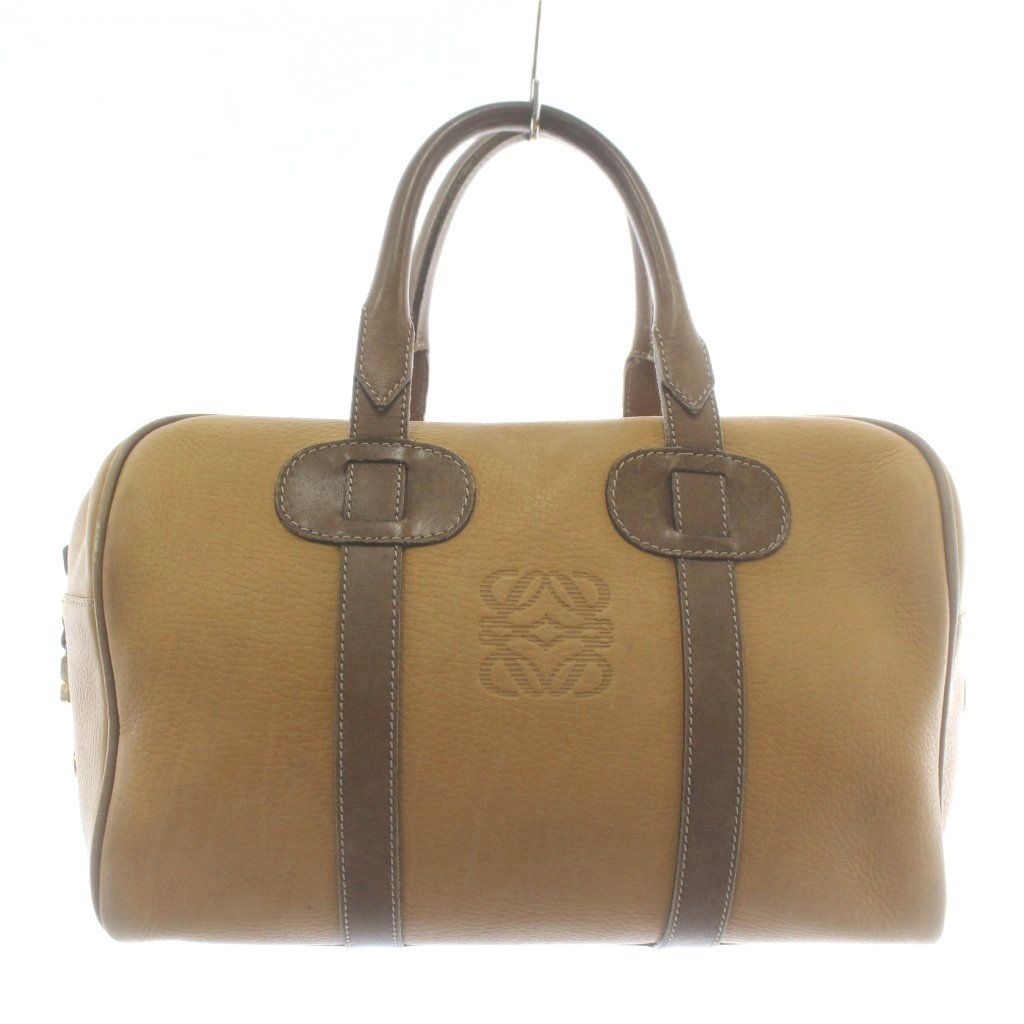 ロエベ LOEWE ミニボストンバッグ ハンドバッグ レザー アナグラム