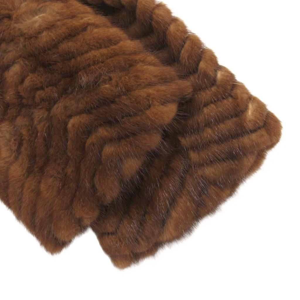 【美品】ＥＭＢＡ　エンバ シェアード　ミンク　ショート丈　F other - エンバ EMBA ミンクファーコート 毛皮 ミドル丈 ハーフ 茶